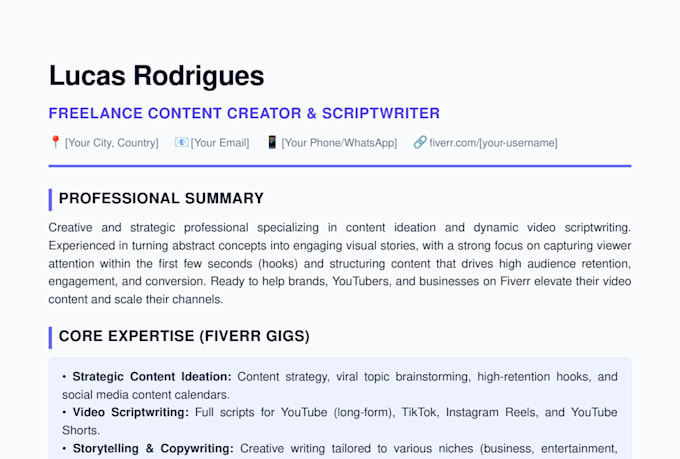 write high retention video scripts for youtube and tiktok