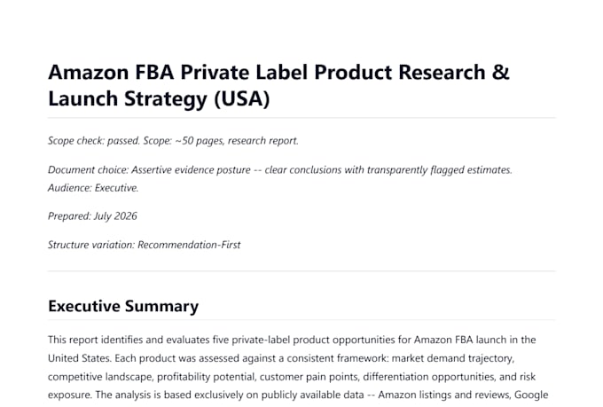 research amazon fba product opportunities with competitor analysis