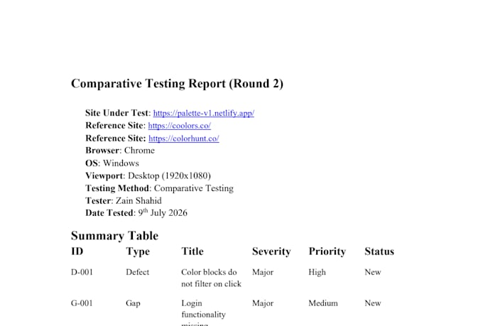 perform web and app QA testing