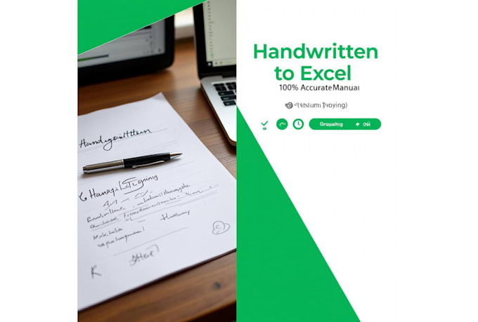 do handwritten data entry to excel for notes and notice