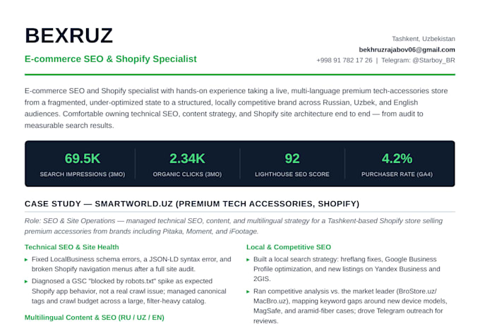 do a complete shopify SEO audit and fix technical issues