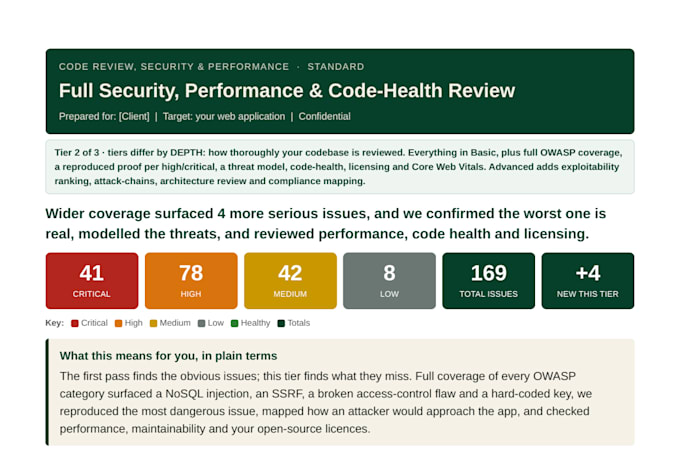 audit your code for bugs security flaws and performance issues