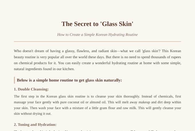 write professional beauty, skincare, and makeup articles