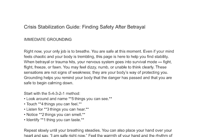 help you recover from betrayal trauma