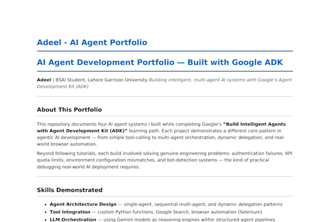 build a custom ai agent or chatbot using google adk and gemini