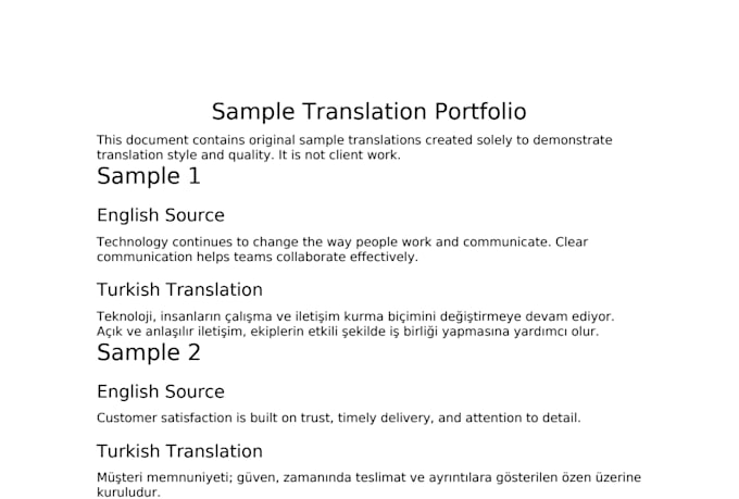 english to turkish and turkish to english professionally