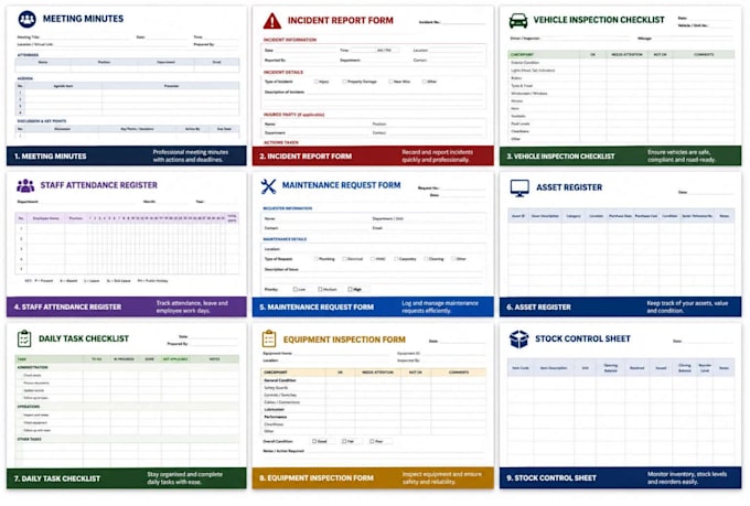 create professional business documents, forms and checklists