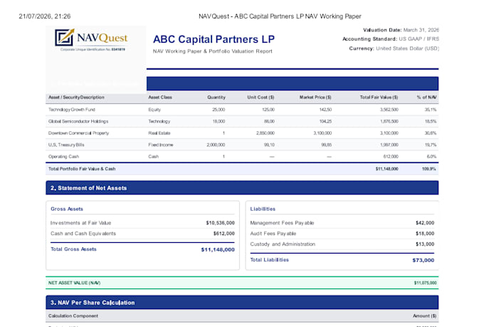 be your investment fund accountant for nav and financial reporting