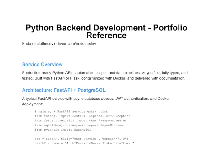 build your python API, automation script, or data pipeline