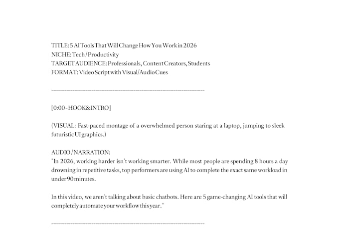 write engaging youtube scripts