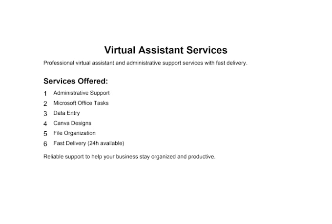 be your virtual assistant for administrative tasks