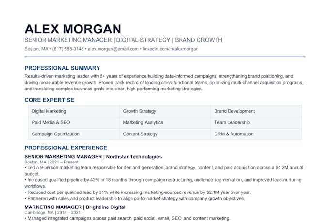 professionally format and redesign your resume