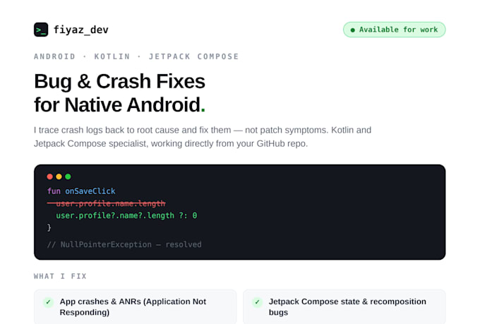 fix kotlin android app crashes and bugs