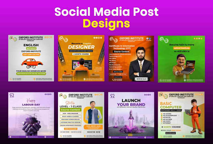 create professional social media post designs for business