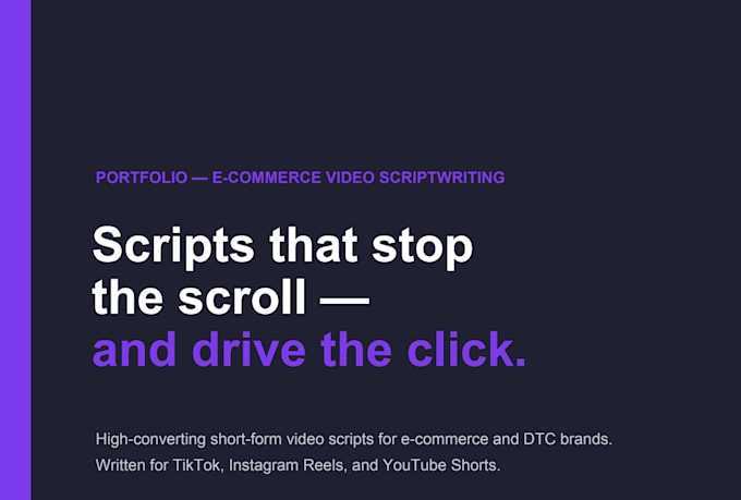 write short form video scripts that stop the scroll and sell