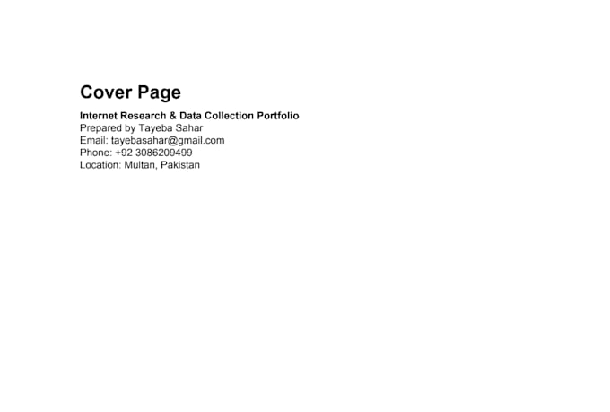 do professional internet research and data collection