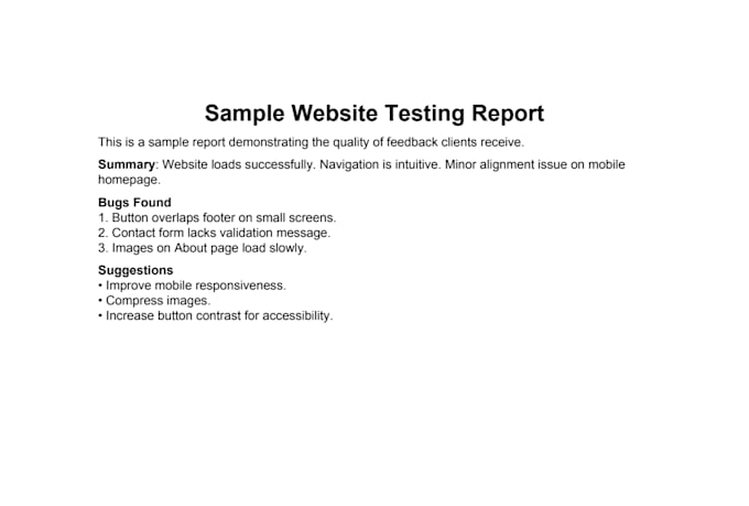 test your website or app and give feedback