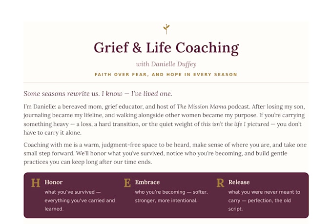 be your compassionate grief and life coach