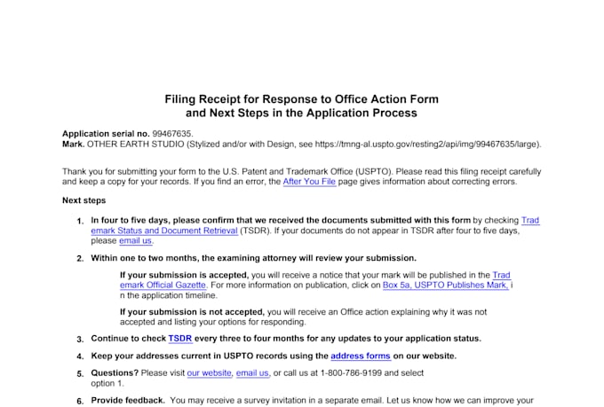 prepare office action response and fix trademark refusal