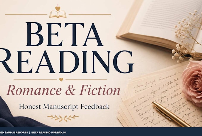 beta read your romance or fiction manuscript