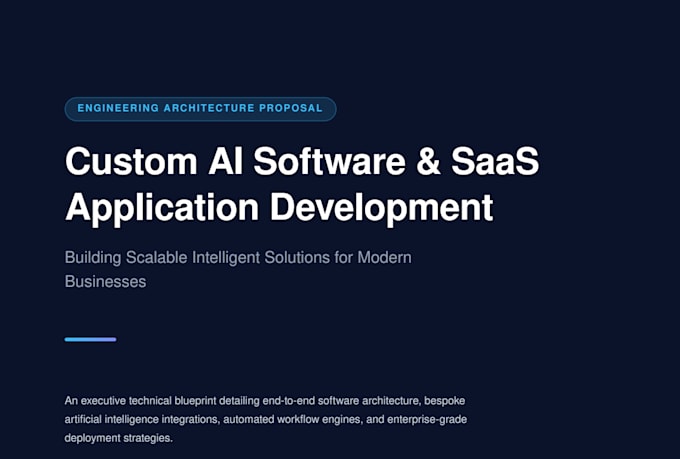 do custom ai software, saas web application and be your ai software developer