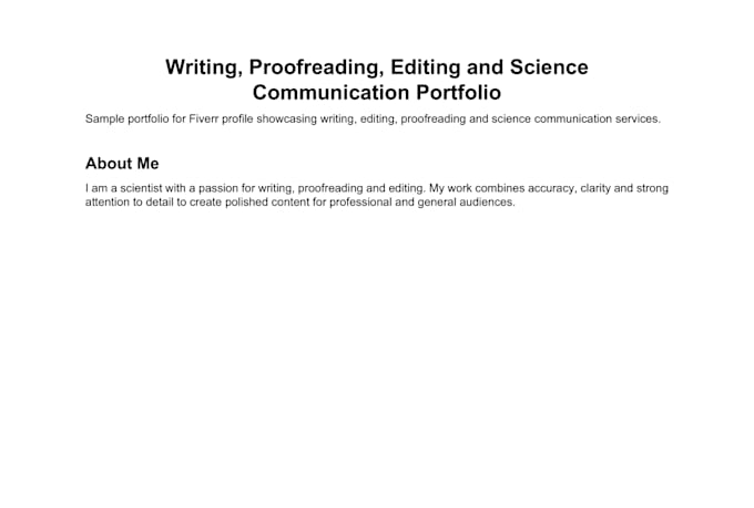 write, edit and proofread content