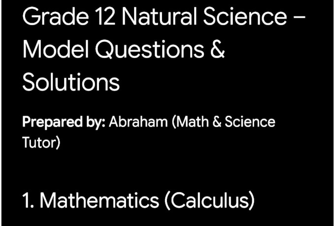 math and chemistry  tutor