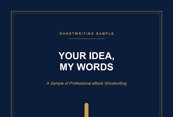ghostwrite a professional ebooks