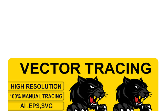 manually vector trace, redraw and convert logo to ai, eps, svg