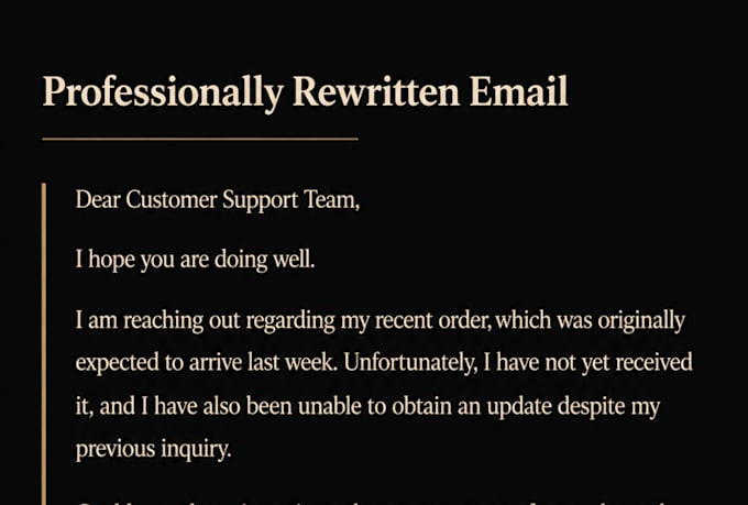 write or rewrite professional emails
