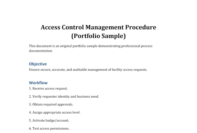 create professional sops, policies, and process documentation
