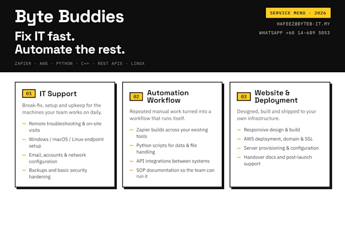 do IT support and internal IT operations