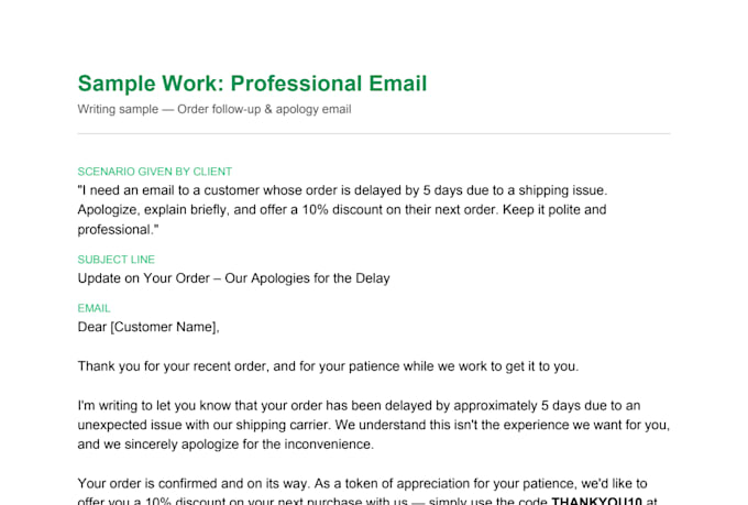 write professional emails and content ,and speeches for you