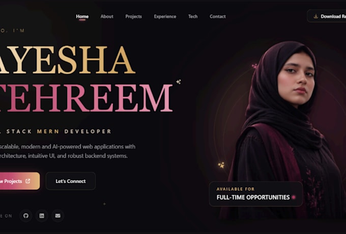 build a modern responsive portfolio website