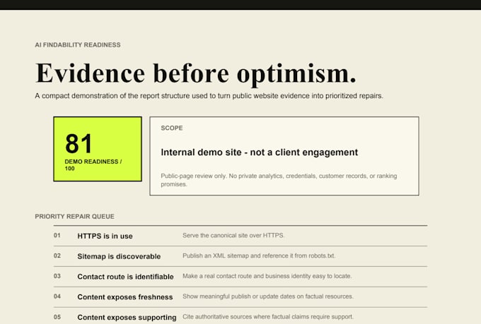 do a technical SEO audit for ai search visibility