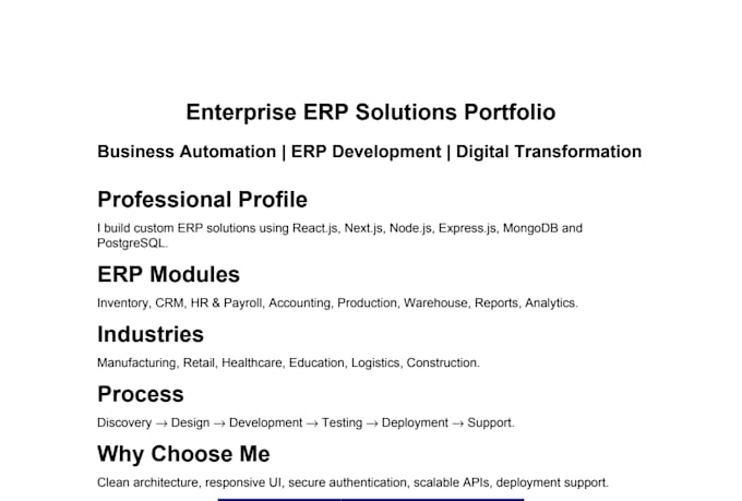 develop a custom erp software solution for your business