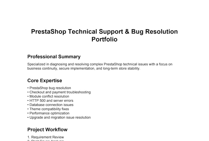 fix prestashop bugs, module errors, checkout issues with expert troubleshooting