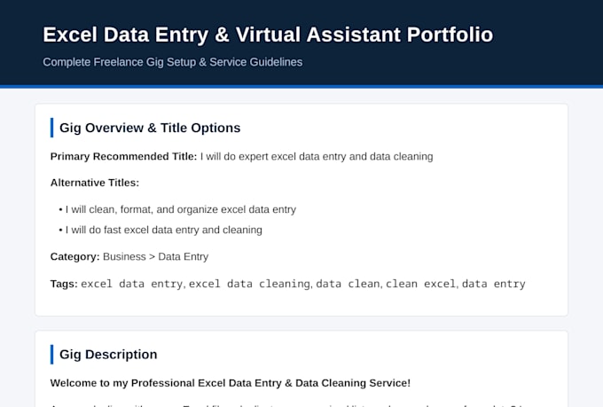 do excel data entry and data cleaning and webresearch