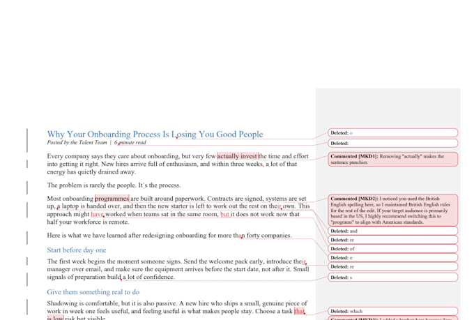 proofread and edit your website copy and blog content