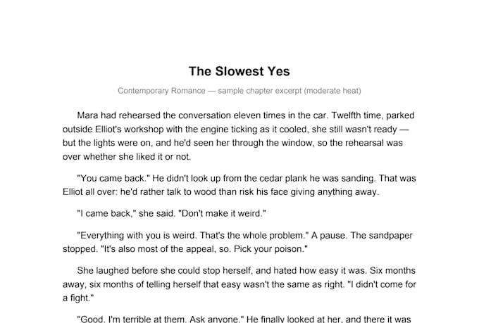 ghostwrite your romance novella or fiction ebook