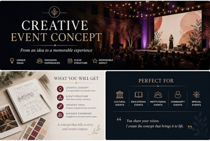 create a unique concept and plan for your event