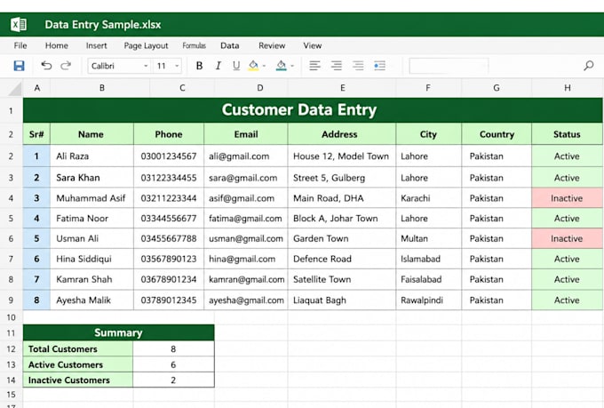 professional data entry, excel, PDF to word and typing