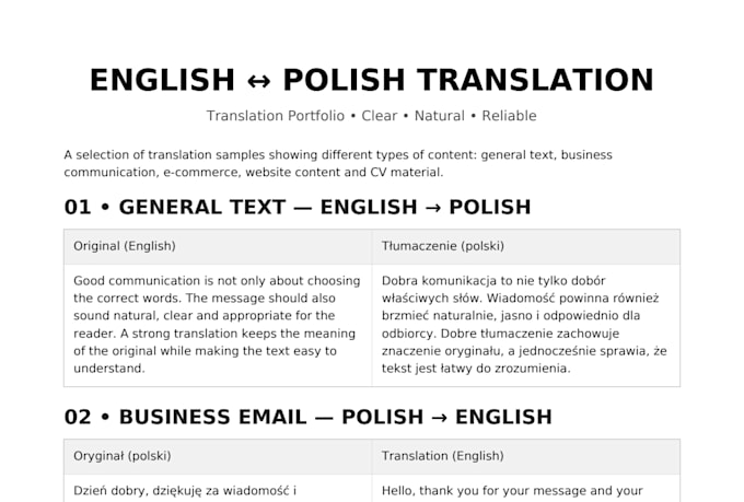 translate english to polish manually