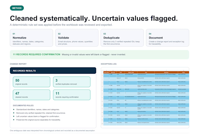 clean validate and organize your excel or CSV data