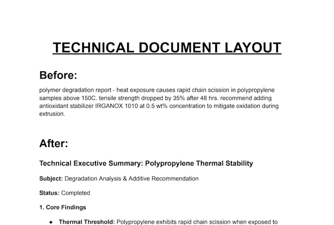 format and redesign your technical documents, sops, or reports