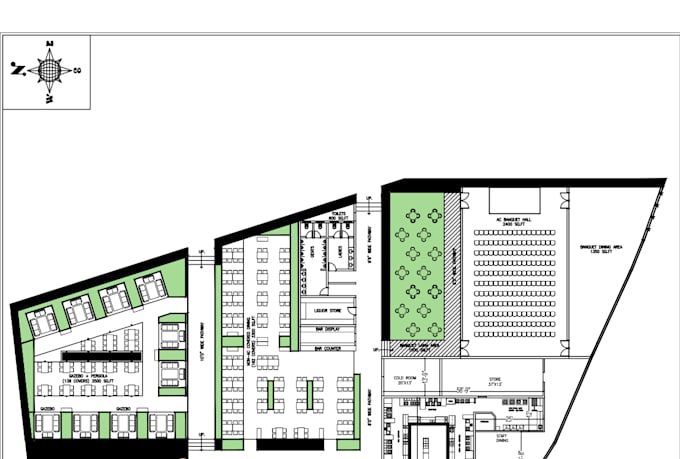 design a professional commercial kitchen layout