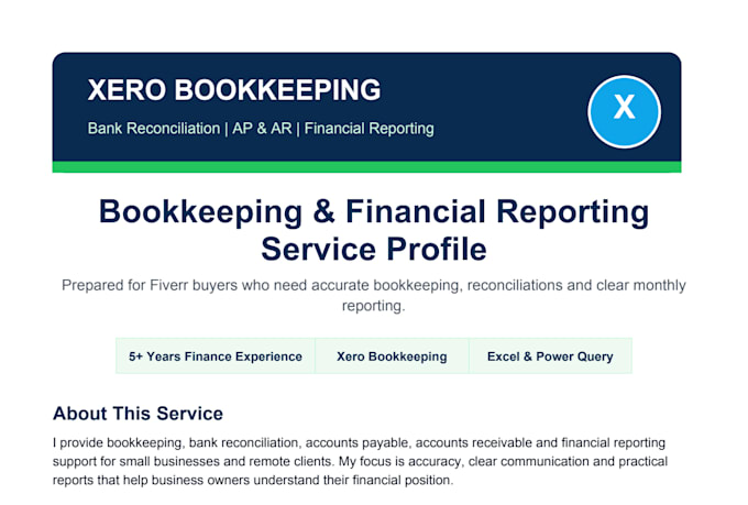 xero bookkeeping and bank reconciliation