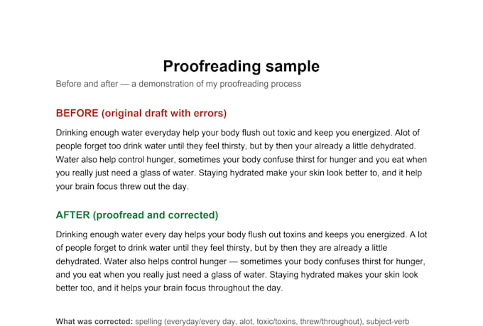 proofread your article, ebook or document professionally