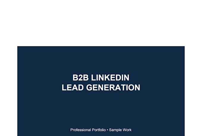 generate qualified b2b linkedin leads