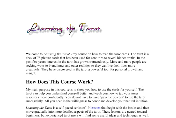 read your tarots myself